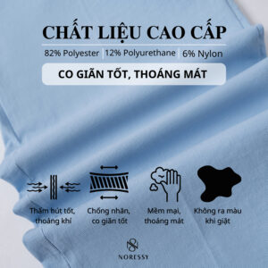 Quần Dài Golf Nam NORESSY Vải Polyester Mềm Mại, Thoáng Mát - PTM0036 10 Quần Dài Golf Nam NORESSY Vải Polyester Mềm Mại, Thoáng Mát - PTM0036