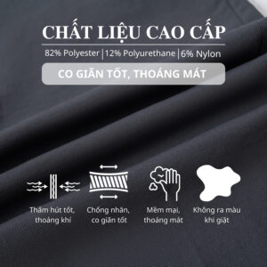 Quần Dài Nam NORESSY Golf PTM0037 – Vải Polyester Nhập Khẩu, Mềm Mại, Thoáng Mát 9 Quần Dài Nam NORESSY Golf PTM0037 – Vải Polyester Nhập Khẩu, Mềm Mại, Thoáng Mát