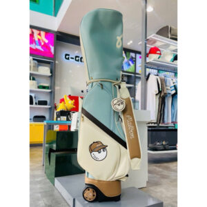 Túi Gậy Golf Malbon Bánh Xe, Tay Kéo, 2 Nắp Cho Nam Và Nữ - CH339 14 Túi Gậy Golf Malbon Bánh Xe, Tay Kéo, 2 Nắp Cho Nam Và Nữ - CH339