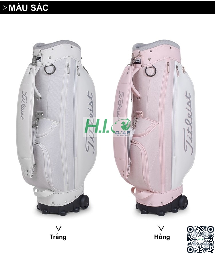 Túi gậy Golf Titleist có bánh xe, tay kéo tiện lợi - CH343 14 Túi gậy Golf Titleist có bánh xe, tay kéo tiện lợi - CH343