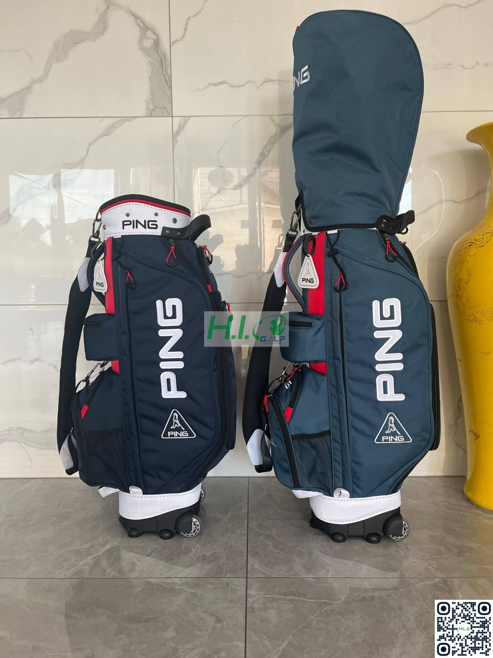 Túi gậy Golf Ping vải dù bánh xe tay kéo - CH344 5 Túi gậy Golf Ping vải dù bánh xe tay kéo - CH344