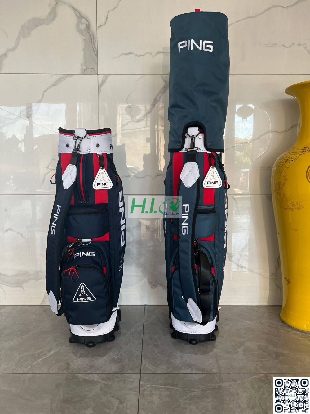 Túi gậy Golf Ping vải dù bánh xe tay kéo - CH344 6 Túi gậy Golf Ping vải dù bánh xe tay kéo - CH344
