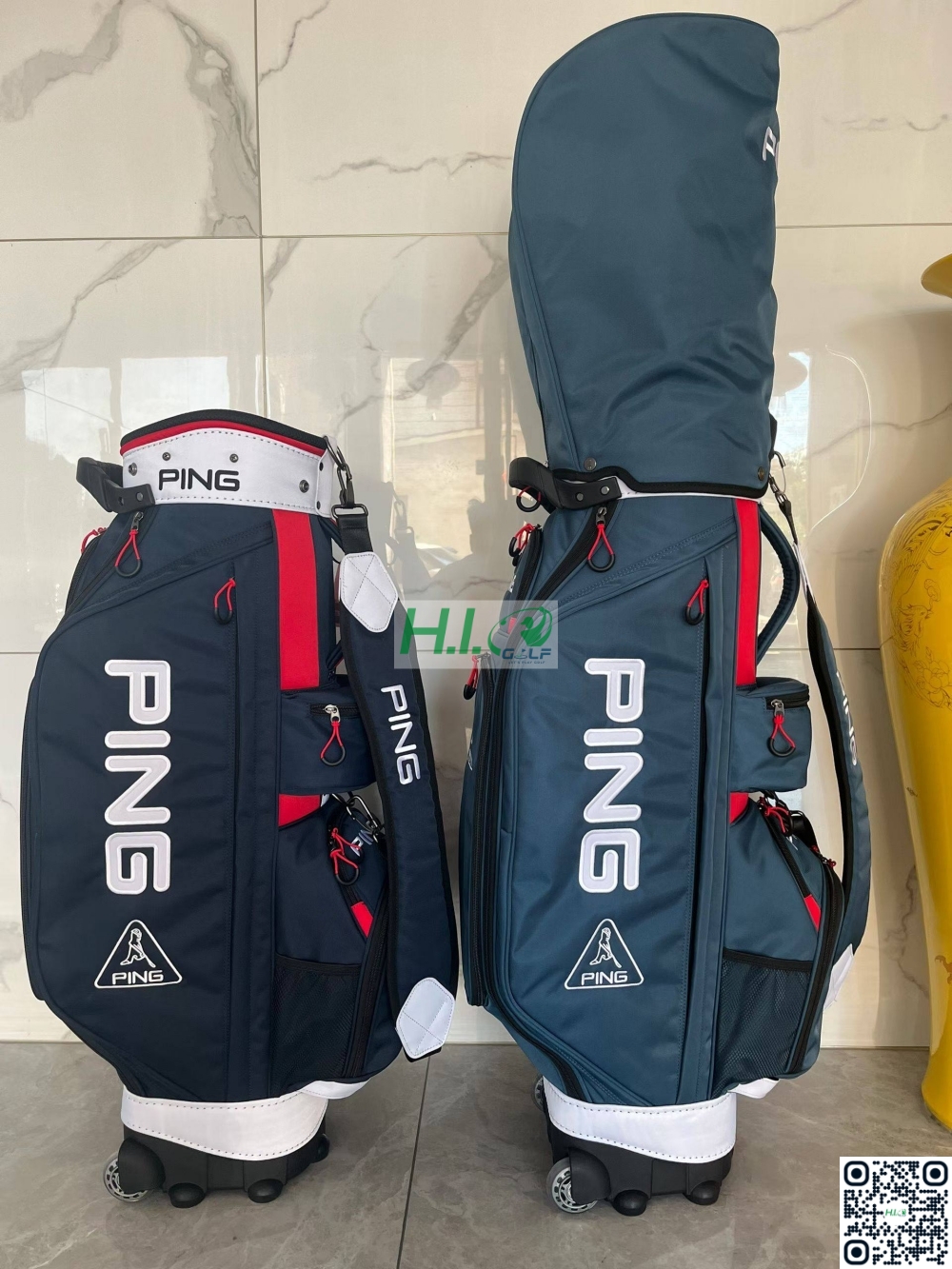 Túi gậy Golf Ping vải dù bánh xe tay kéo - CH344 7 Túi gậy Golf Ping vải dù bánh xe tay kéo - CH344