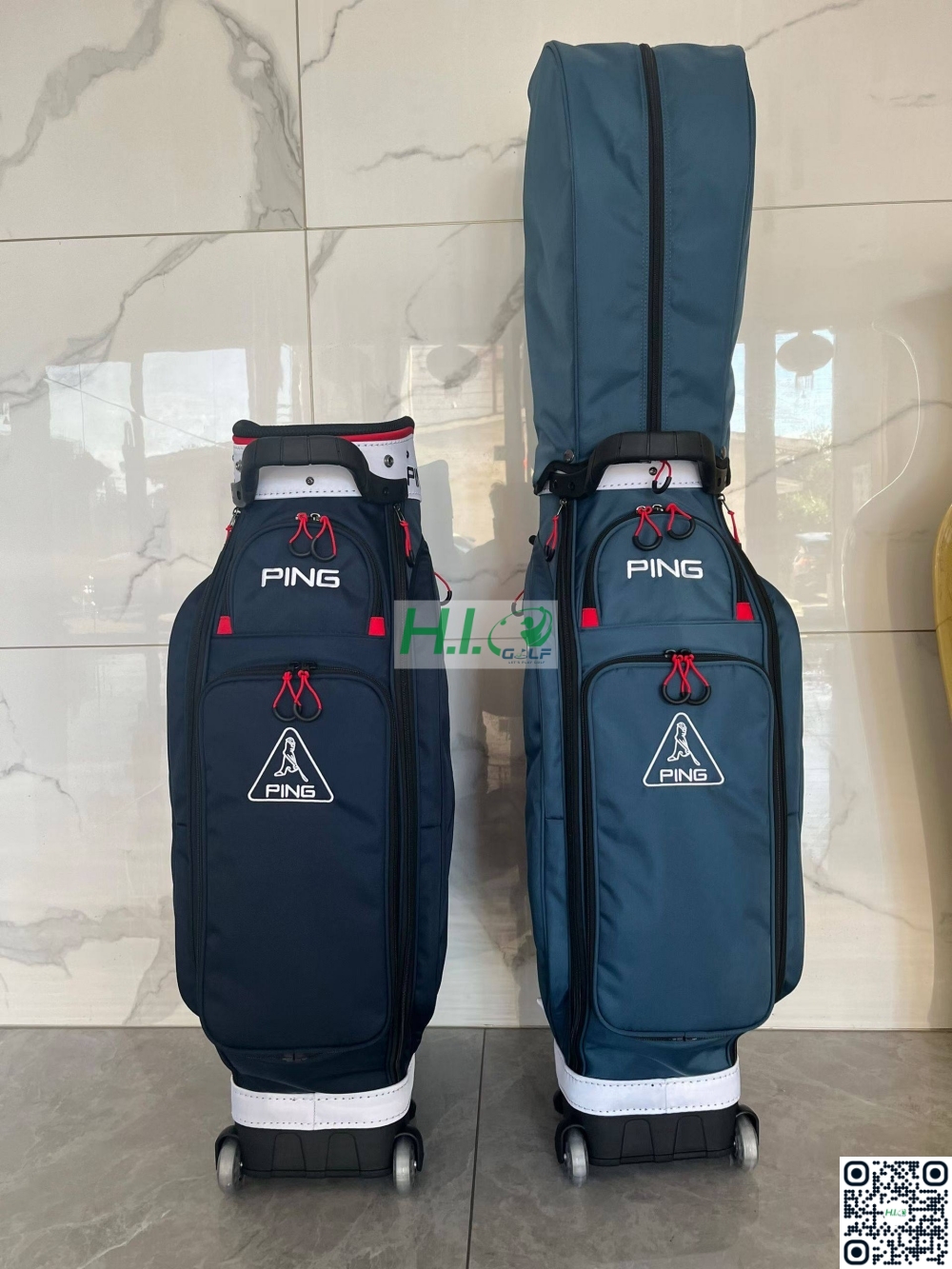 Túi gậy Golf Ping vải dù bánh xe tay kéo - CH344 8 Túi gậy Golf Ping vải dù bánh xe tay kéo - CH344