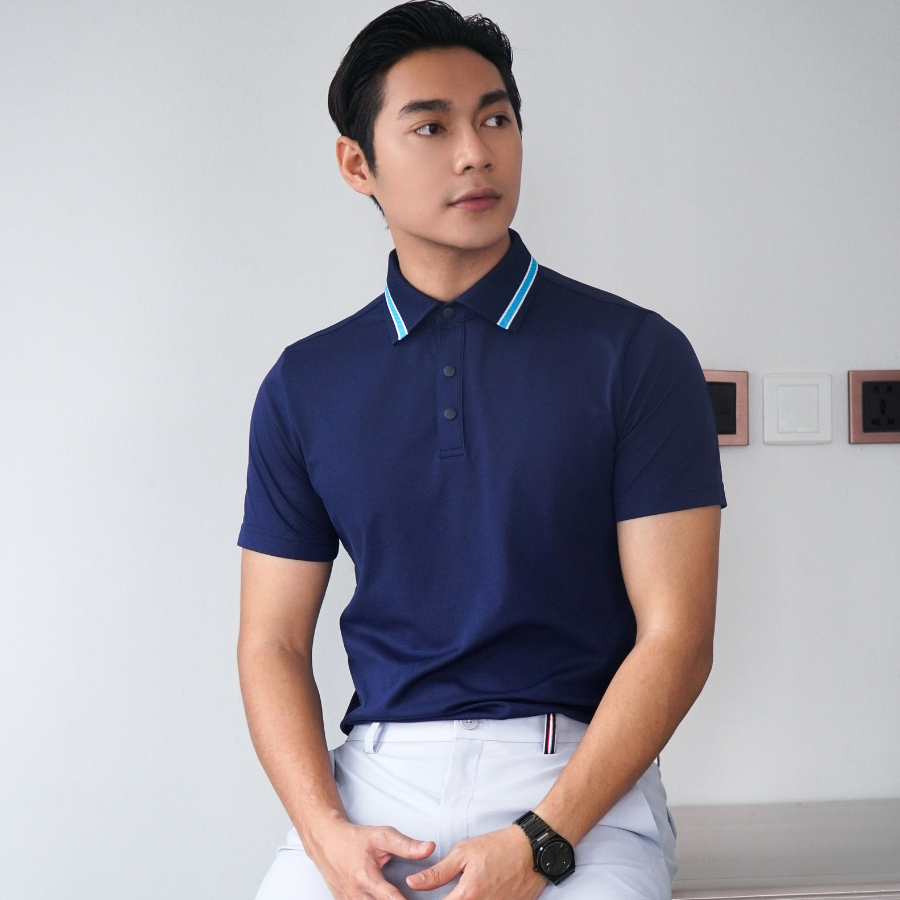 Áo Polo Golf Nam Thể Thao NORESSY GOLF - NAOM067 Xanh than 20 Áo Polo Golf Nam Thể Thao NORESSY GOLF - NAOM067 Xanh than