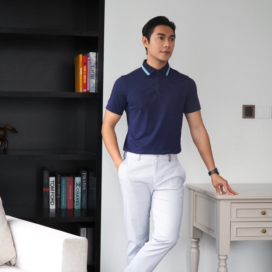 Áo Polo Golf Nam Thể Thao NORESSY GOLF - NAOM067 Xanh than 21 Áo Polo Golf Nam Thể Thao NORESSY GOLF - NAOM067 Xanh than