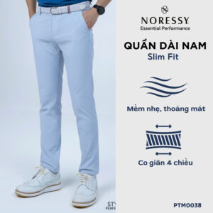 Classic Shop 4 Quần Dài Golf Nam NORESSY Cạp Chun Ẩn Co Giãn, Chống nhăn tốt - PTM0038