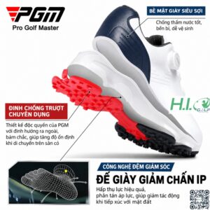 Giày Golf Nam PGM CH627 chống nước – Khóa vặn tiện lợi, đế chống trượt 8 Giày Golf Nam PGM CH627 chống nước – Khóa vặn tiện lợi, đế chống trượt - Ảnh 3