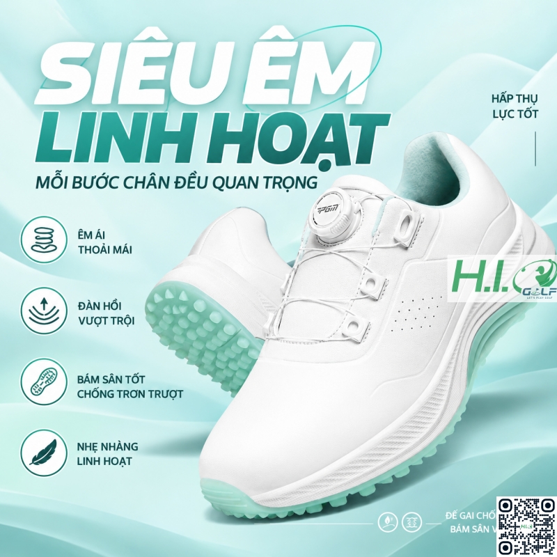 Giày Golf nữ PGM CH628 khoá xoay, chống nước, đế êm chống trượt 5 Giày Golf nữ PGM CH628 khoá xoay, chống nước, đế êm chống trượt - Ảnh 5
