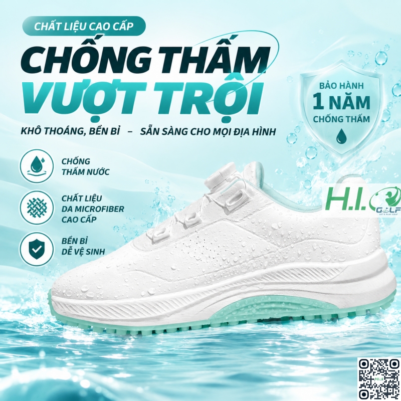 Giày Golf nữ PGM CH628 khoá xoay, chống nước, đế êm chống trượt 3 Giày Golf nữ PGM CH628 khoá xoay, chống nước, đế êm chống trượt - Ảnh 3