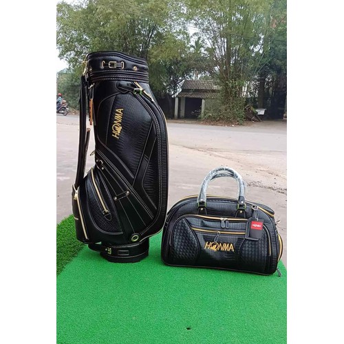Bộ túi gậy Golf và túi đựng quần áo Golf Honma vân da cá sấu - CH069