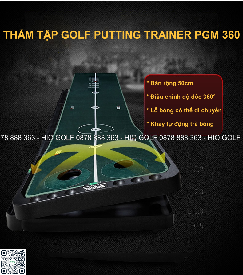 Thảm tập Golf Putting Trainer PGM 360 - CH256