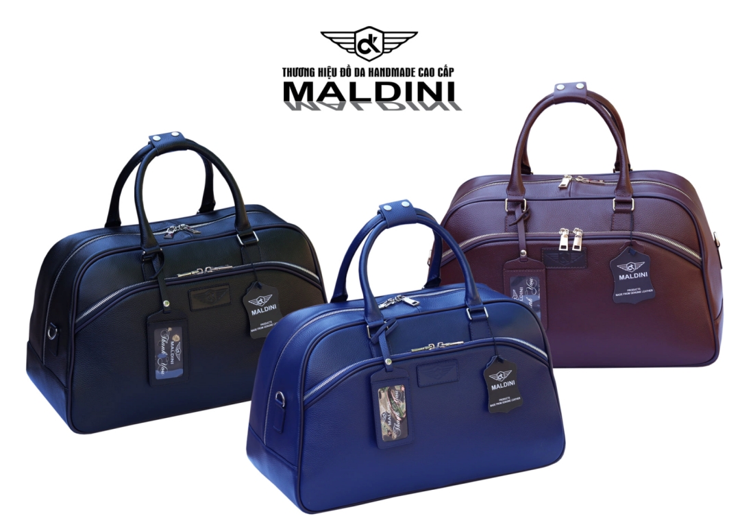 Túi đựng quần áo và giầy golf Maldini da bò nhập khẩu 100%