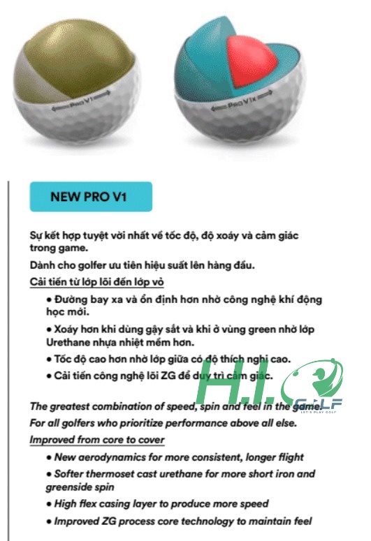 Bóng Golf Titleist Pro V1 - Hộp 12 quả - CH308