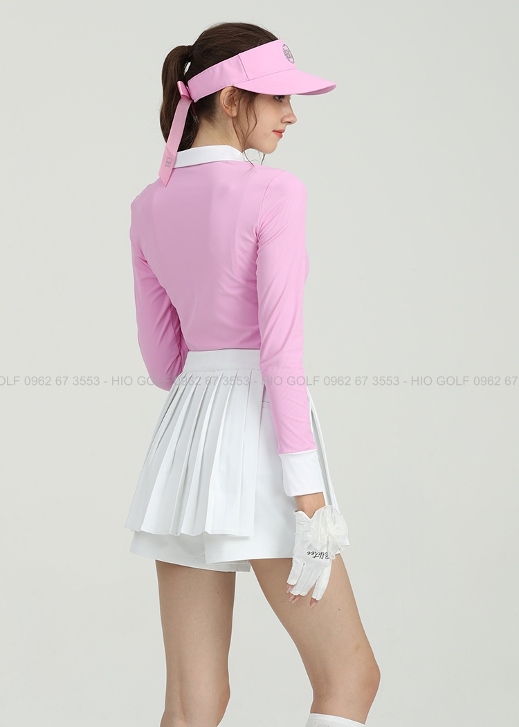 Set áo váy Golf nữ BG hồng trắng phong cách Hàn Quốc - CH481
