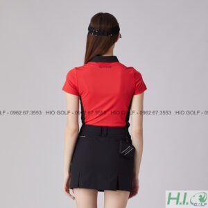 Set áo váy Golf nữ cộc tay Azureway Đen đỏ - CH495