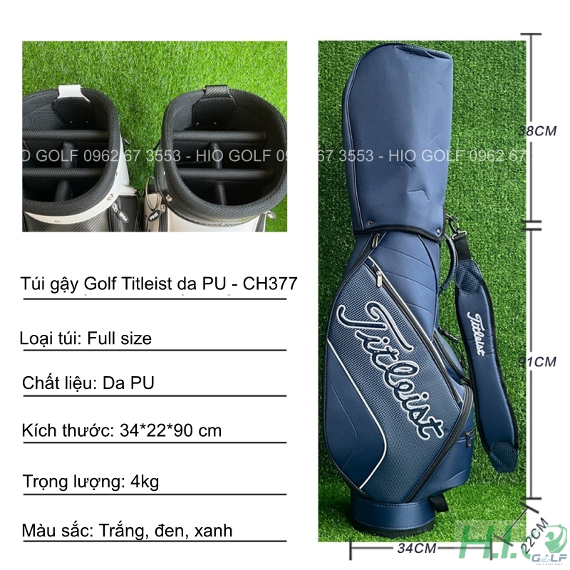 Túi gậy Golf Titleist da PU - CH377