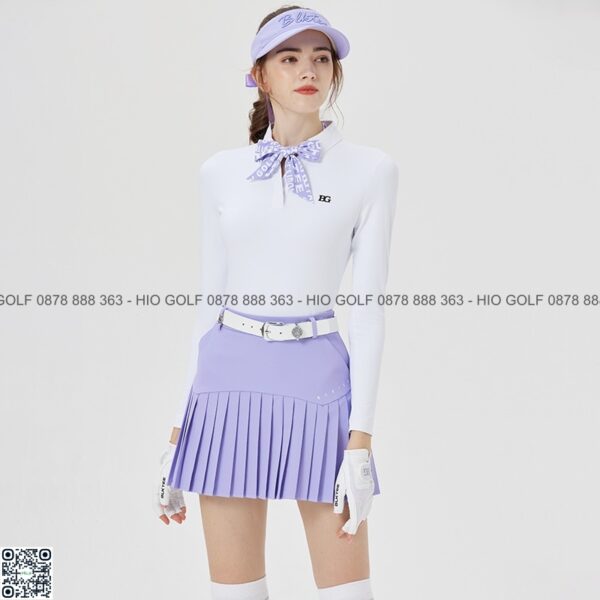Set áo váy Golf nữ dài tay BG Golf thu đông 2023 mới nhất - CH508