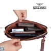 Túi Golf cầm tay Mini Maldini da bò Saffiano khoá số - CH480
