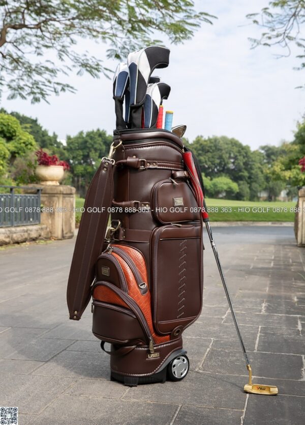 Túi gậy Golf nắp cứng, có bánh xe chất da cao cấp PGM - CH384