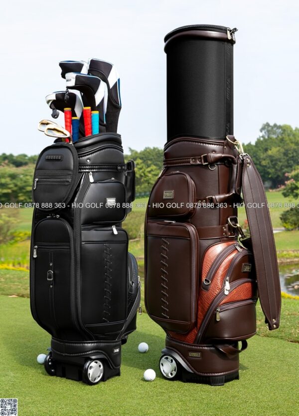 Túi gậy Golf nắp cứng, có bánh xe chất da cao cấp PGM - CH384