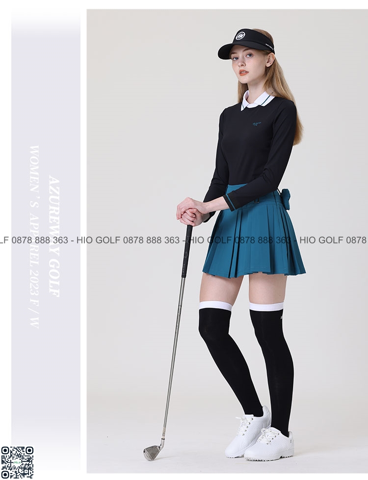 Set áo golf váy golf xếp ly Azureway nữ dài tay - CH520
