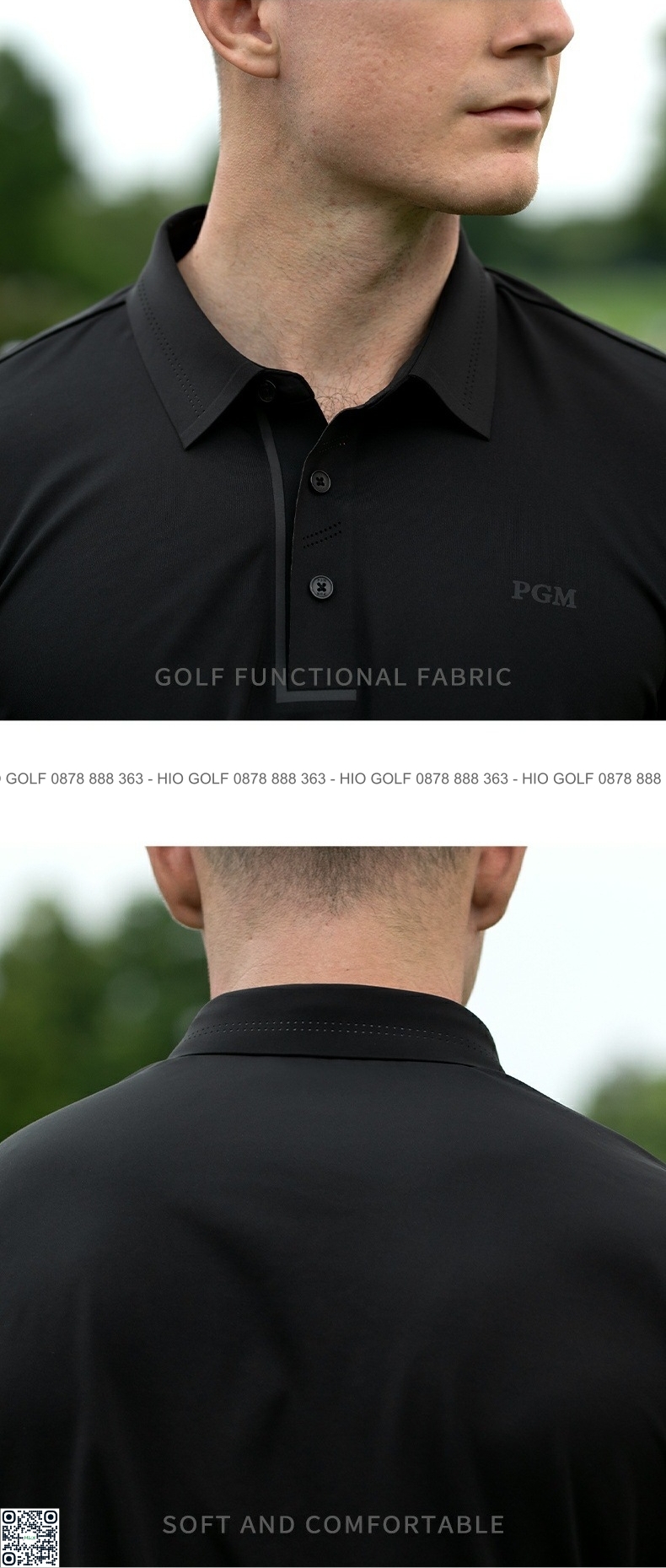Áo golf nam dài tay PGM CH531 co giãn, thấm hút mồ hôi