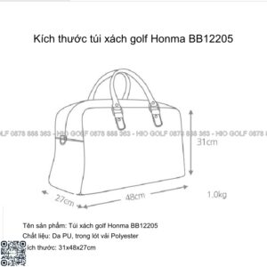 Túi xách golf Honma BB12205 ngăn để giầy riêng biệt