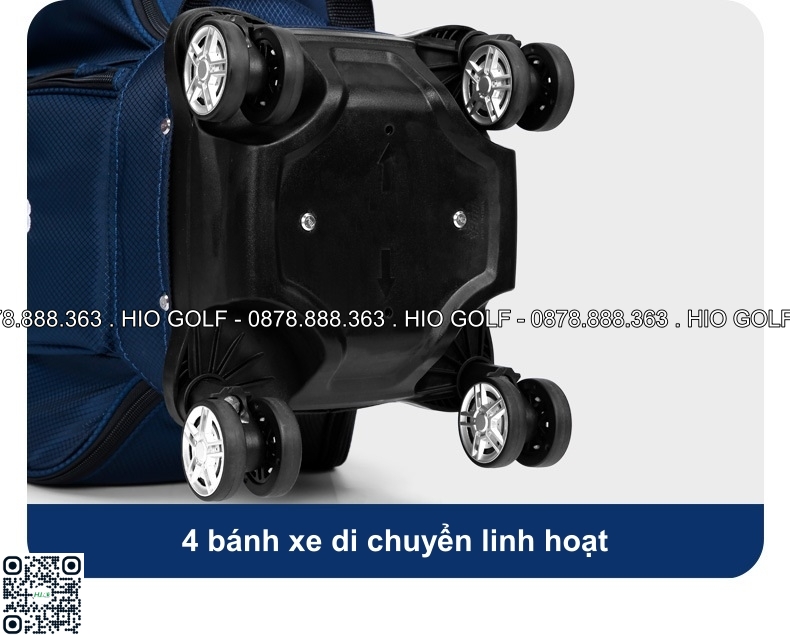 Túi gậy Golf PGM Precision X3 nắp cứng, 4 bánh xe vải bạt chống nước - CH397