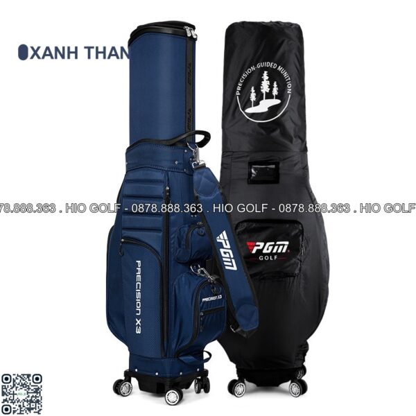 Túi gậy Golf PGM Precision X3 nắp cứng, 4 bánh xe vải bạt chống nước - CH397