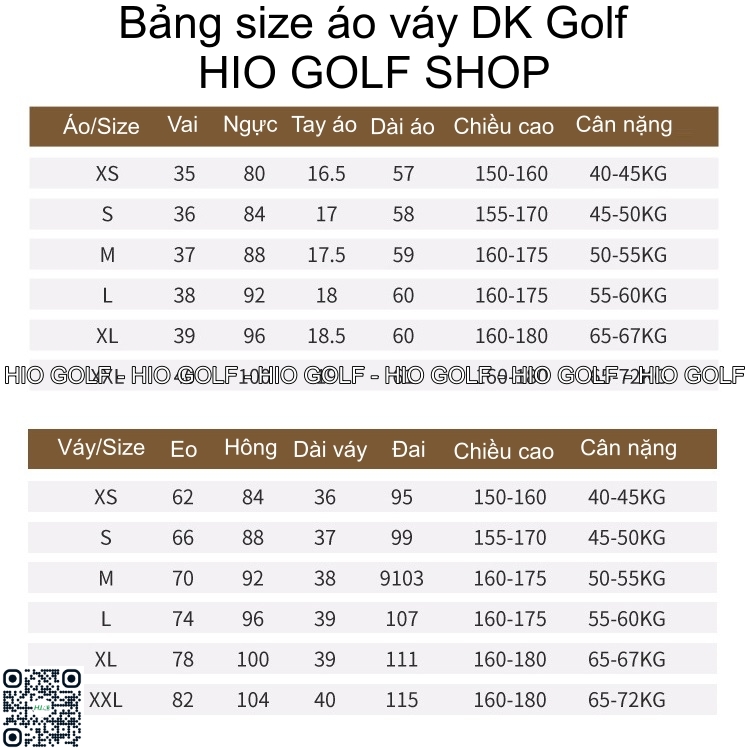 Bộ áo golf, váy golf nữ DK golf mới nhất - CH539