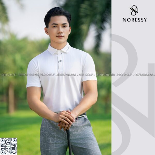 Áo Golf Nam cộc tay NORESSY vải Polyester, Spandex cao cấp - NRSPLM0041