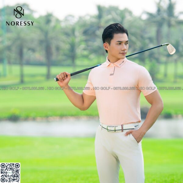 Áo Golf Nam cộc tay NORESSY vải Polyester, Spandex cao cấp - NRSPLM0041