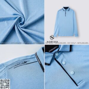 Áo golf nam dài tay NORESSY vải Polyester, Spandex cao cấp - NRSPLLM0014