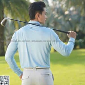 Áo golf nam dài tay NORESSY vải Polyester, Spandex cao cấp - NRSPLLM0014