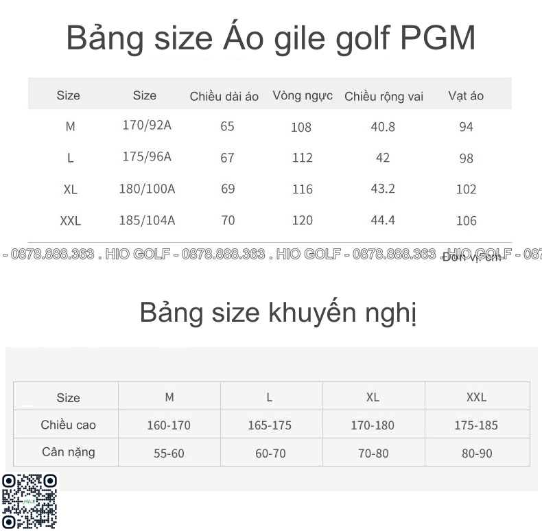 Áo gile golf nam PGM vải gió giữ nhiệt - CH542