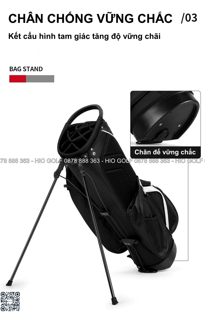 Túi gậy golf PGM siêu nhẹ, có chân chống - CH349