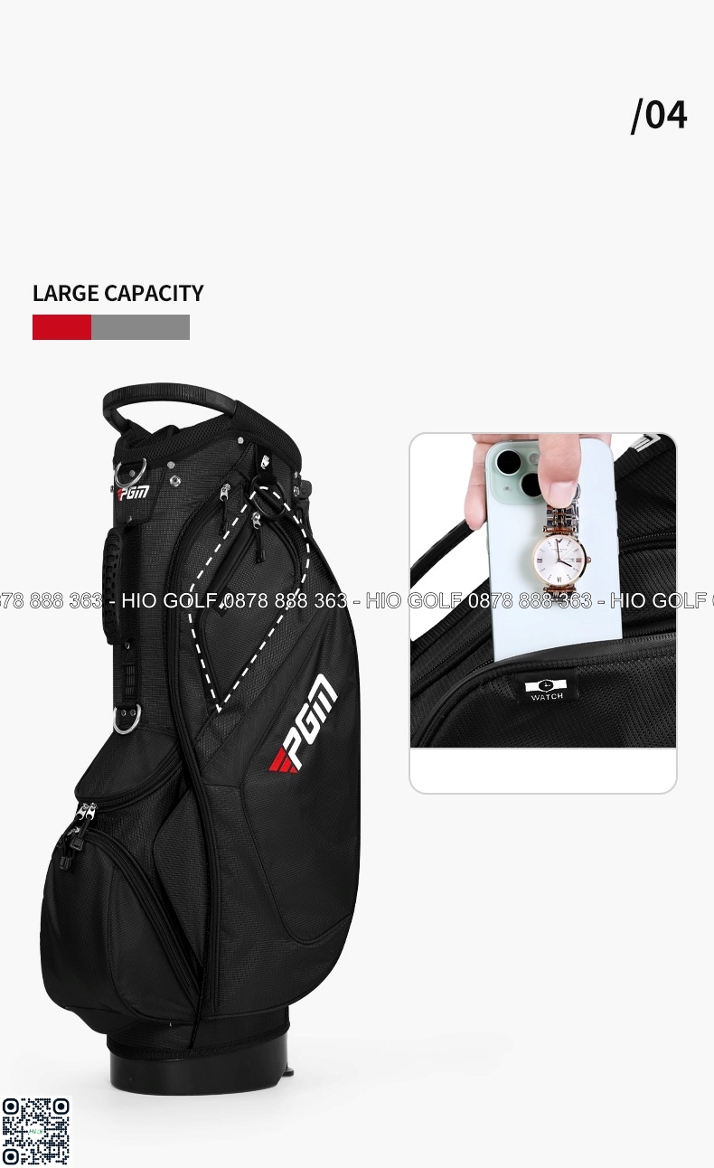 Túi gậy golf PGM siêu nhẹ, có chân chống - CH349