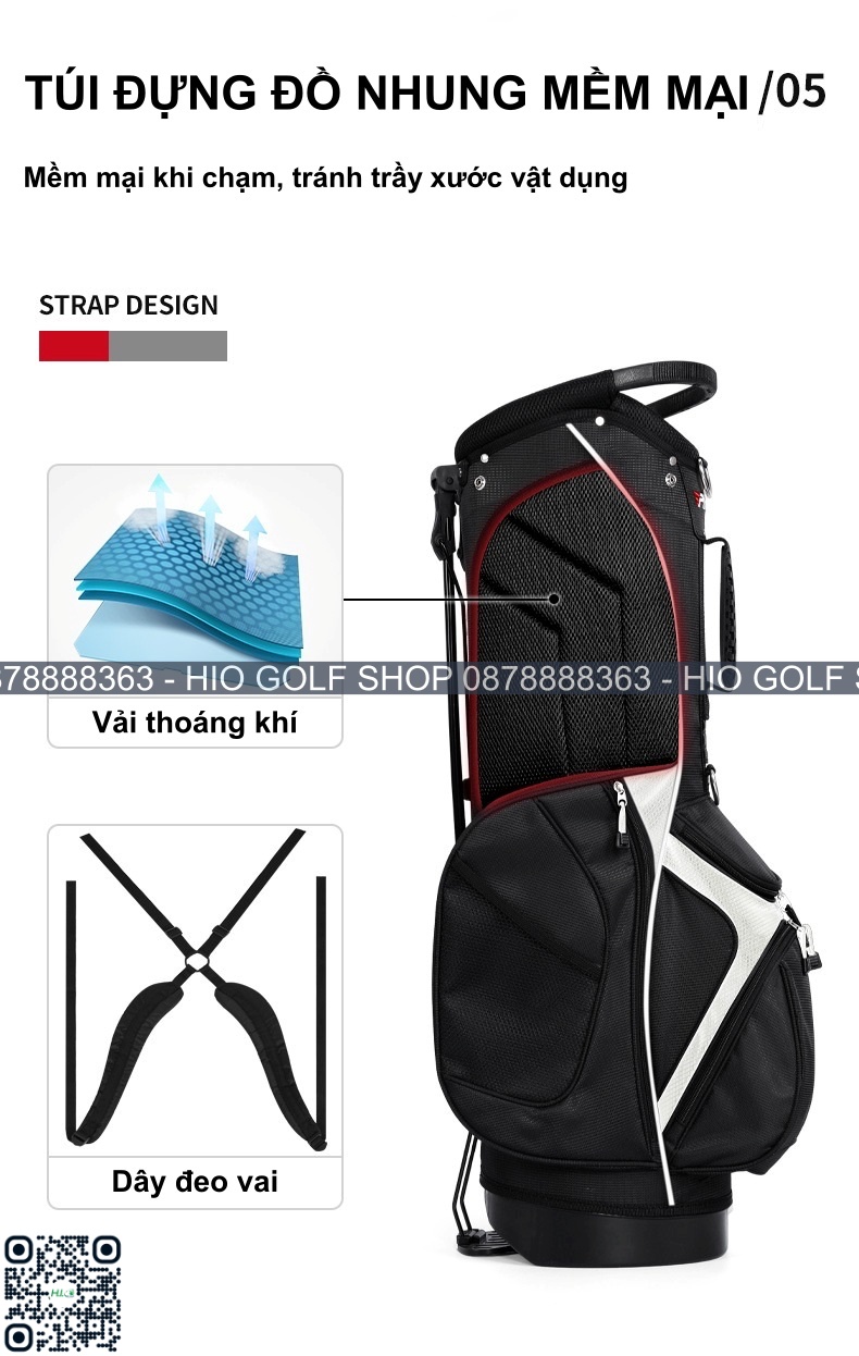 Túi gậy golf PGM siêu nhẹ, có chân chống - CH349