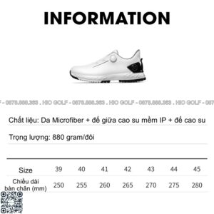 Giầy golf nam PGM đế gai chống nước - CH620