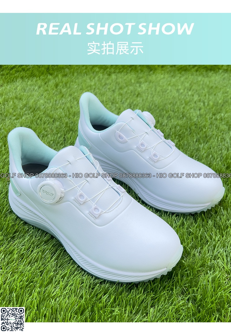 Giầy Golf Nữ PGM Khoá BOA Vặn Chống Nước - CH619