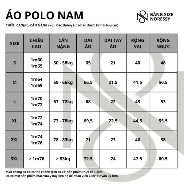 Áo Golf Nam Ngắn Tay NORESSY Vải Polyester Thoáng mát, Sang Trọng NAOM057