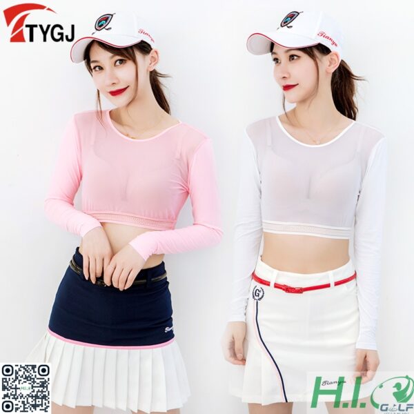 Áo Chống Nắng Golf Nữ TTYGJ – Áo Golf Nữ Che Nắng Vải Thun Lạnh Thoáng Mát, Chống UV mạnh mẽ