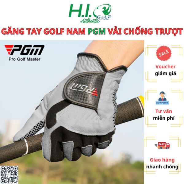 Găng tay golf nam PGM chất liệu vải - Lòng bàn tay chống trượt, thoáng khí, vải co giãn 360°
