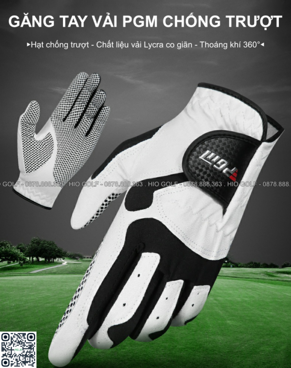 Găng tay golf nam PGM chất liệu vải - Lòng bàn tay chống trượt, thoáng khí, vải co giãn 360°