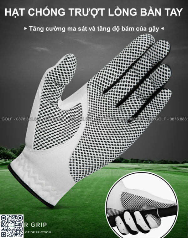 Găng tay golf nam PGM chất liệu vải - Lòng bàn tay chống trượt, thoáng khí, vải co giãn 360°