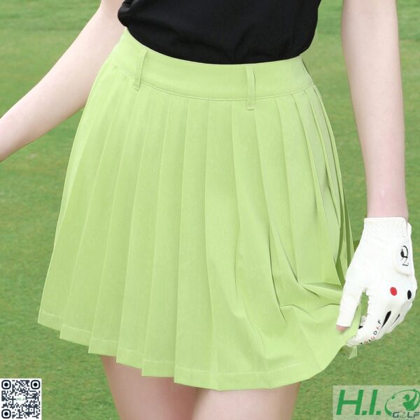 Set áo váy golf nữ ZG6 chính hãng xanh phối đen vải thoáng mát, thấm hút mồ hôi