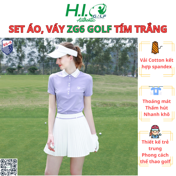 Áo váy golf nữ ZG-6 Golf cao cấp – Thanh lịch, Thời trang trên sân cỏ