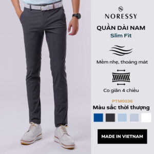 Quần Dài Golf Nam NORESSY Vải Polyester Mềm Mại, Thoáng Mát - PTM0036