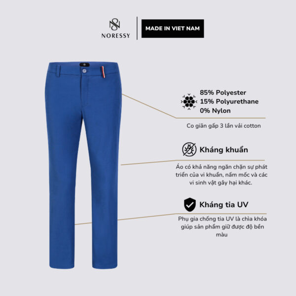 Quần Dài Golf Nam NORESSY Vải Polyester Mềm Mại, Thoáng Mát - PTM0036
